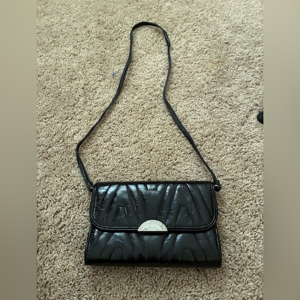 Black Coldwater Creek Clutch with strap